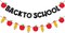 Pre-Strung Welcome Back to School Decorations Banner Black Glitter